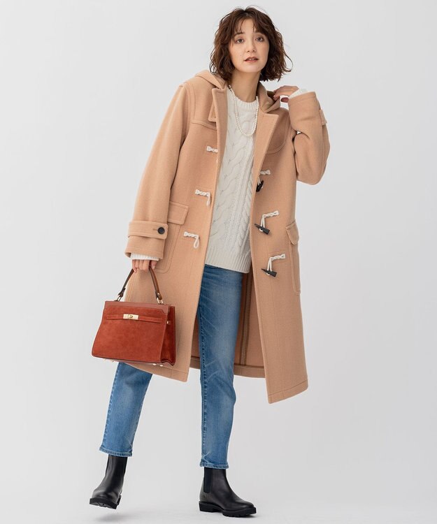 23区 ヘリンボーン ダッフルコート キャメル系