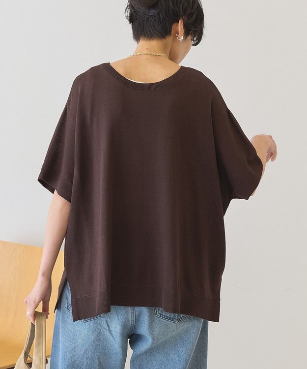 AMERICAN HOLIC 【前後2WAY】ポンチョニット Brown