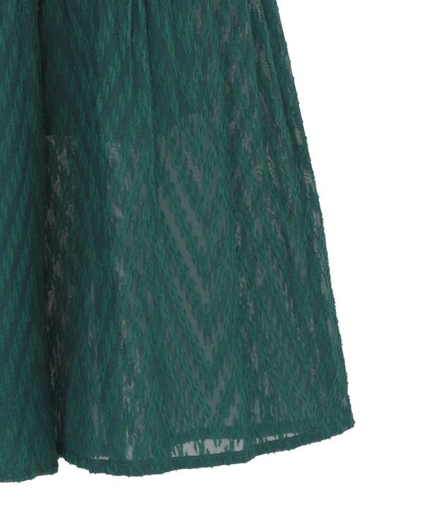 AMERICAN HOLIC カットジャガードプリーツスカート Dark Green