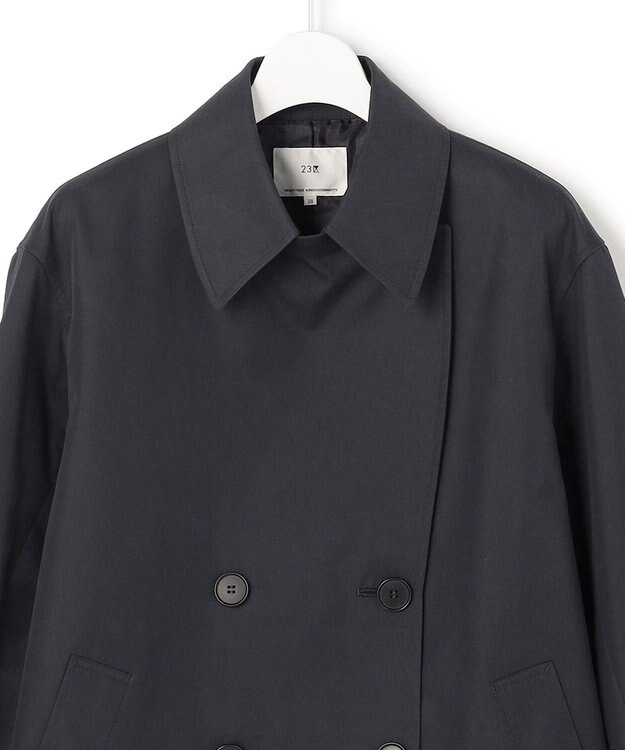 23区 【先行予約】エアータンブラー TCギャバジン ハーフ コート ネイビー系