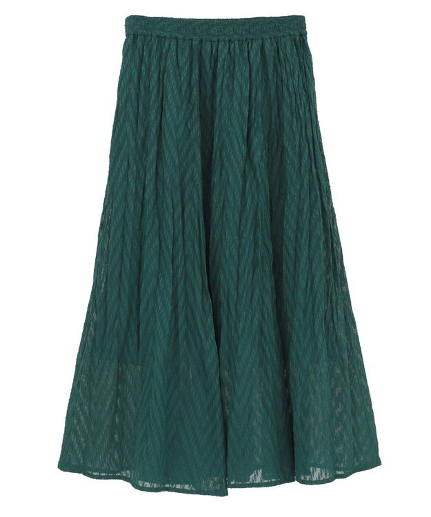 AMERICAN HOLIC カットジャガードプリーツスカート Dark Green