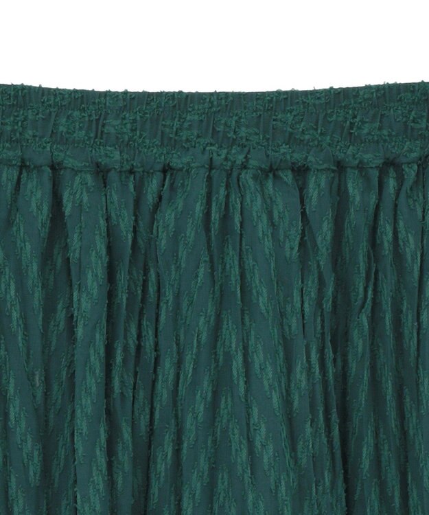 AMERICAN HOLIC カットジャガードプリーツスカート Dark Green