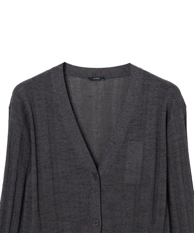 JOSEPH 【WEB&OUTLET限定・洗える】テクスチャードレーヨン　カーディガン Slate