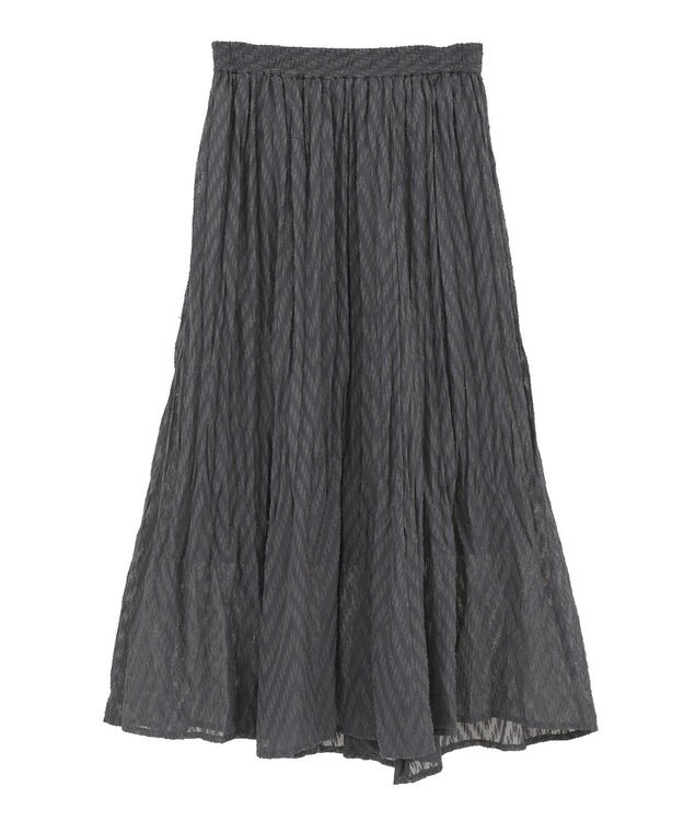 AMERICAN HOLIC カットジャガードプリーツスカート Charcoal Gray
