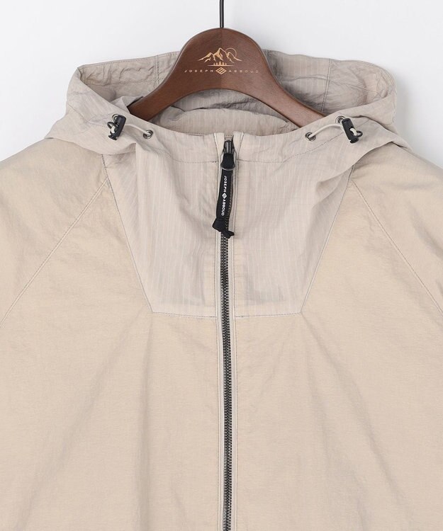 JOSEPH ABBOUD MOUNTAIN 【ナチュラルカラー/ストレッチ】ナイロンコンビガーメントダイパーカー ライトグレー系