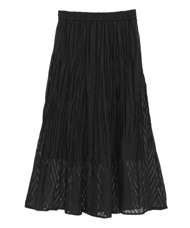 AMERICAN HOLIC カットジャガードプリーツスカート Black