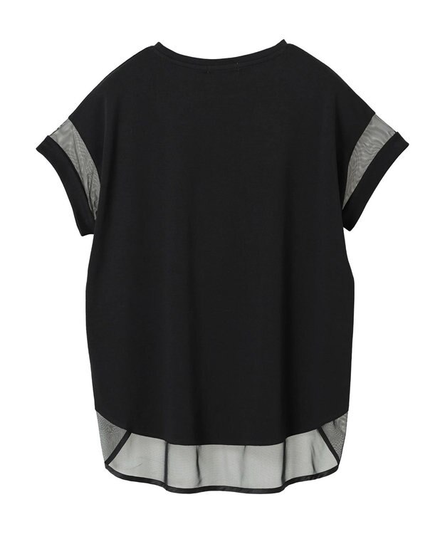 AMERICAN HOLIC 接触冷感チュールＭＩＸカットプルオーバー Black