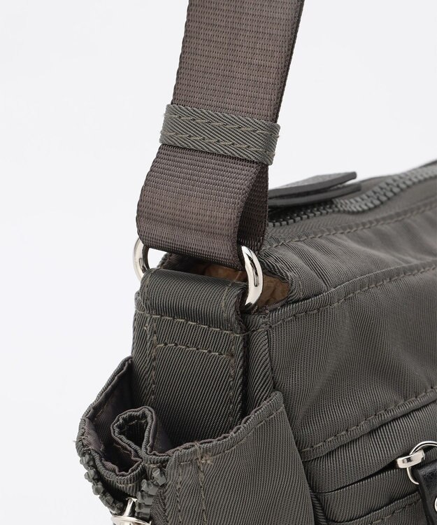 LA BAGAGERIE 【MONICA】サイドジップミニショルダーバッグ ダークグレー