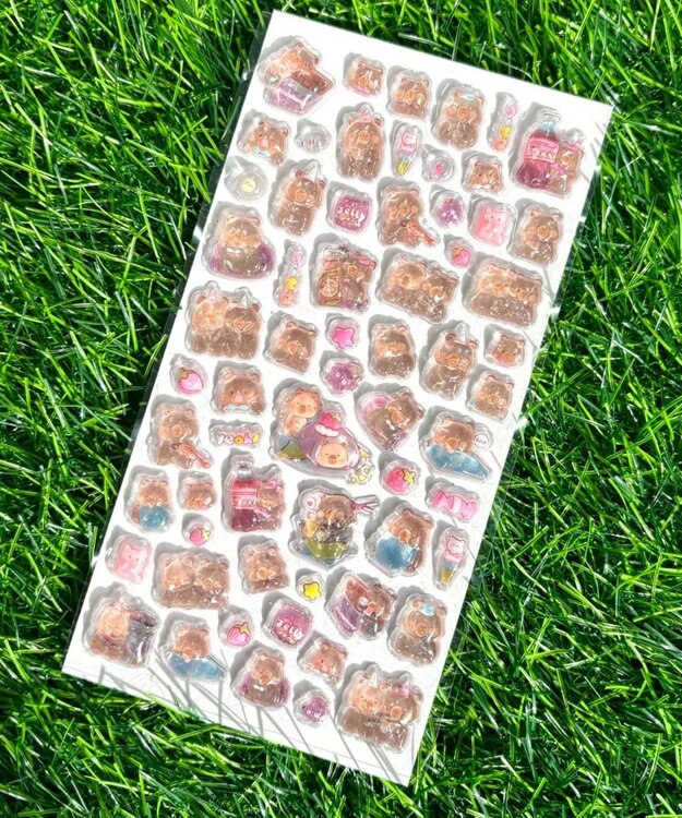 WEGO ぷっくりカピバラステッカー 柄1