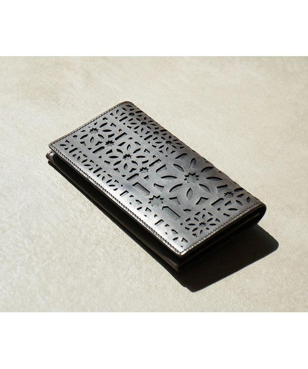 genten マルチカットワークミニ　長財布 ダークブラウン