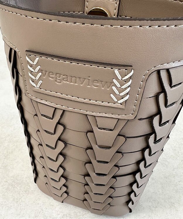 LA BAGAGERIE 【veganview】v piece mesh mini shoulder bag グレージュ