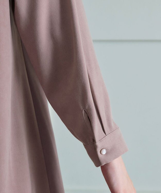 Tiaclasse L 【洗える】スエード調チュニック ピンクベージュ