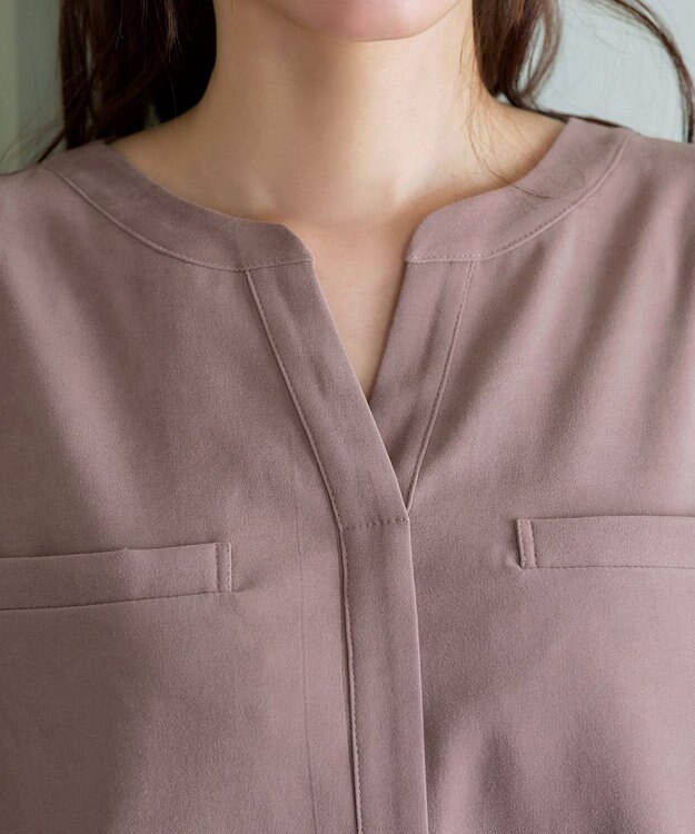 Tiaclasse L 【洗える】スエード調チュニック ピンクベージュ