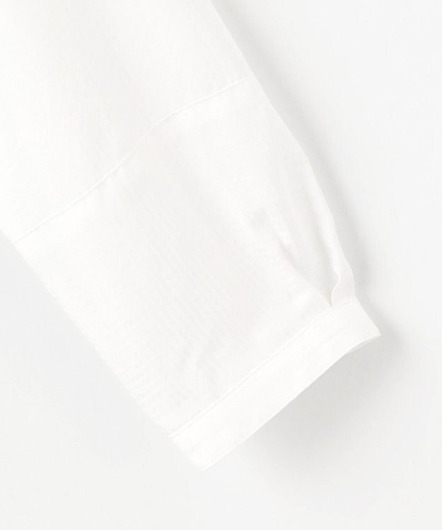 J.PRESS LADIES S 【洗える】アセVisシャドーギンガム タック ブラウス ホワイト系