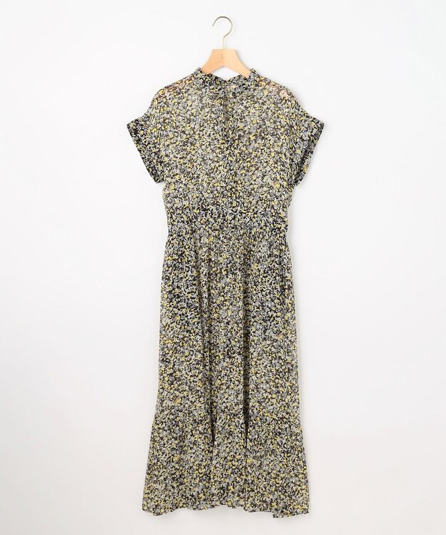 組曲 【先行予約】インプレッションフラワープリント フレアワンピース イエローフラワー系