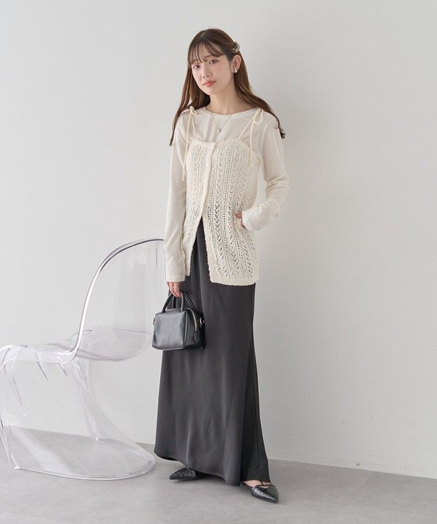 earth music&ecology 微シアーメロープルオーバー Off White