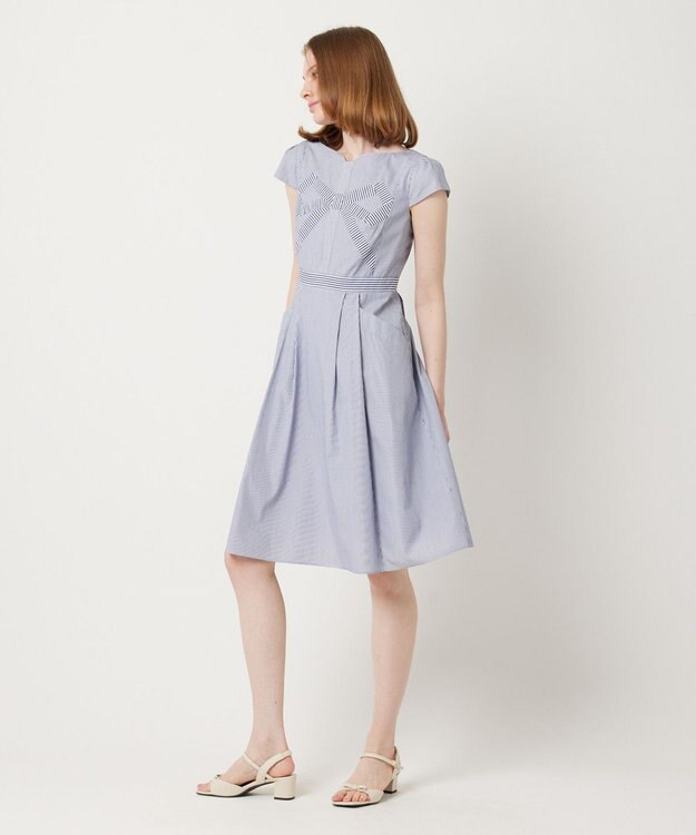 TOCCA 【洗える】STRIPE PARTY ドレス ブルー系5