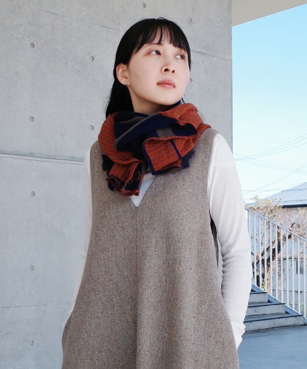 nitorito FUDGE12月号掲載【UNISEX】sora スヌード navy