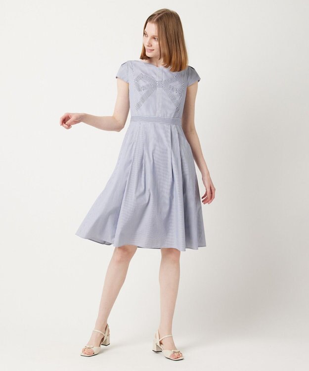 TOCCA 【洗える】STRIPE PARTY ドレス ブルー系5