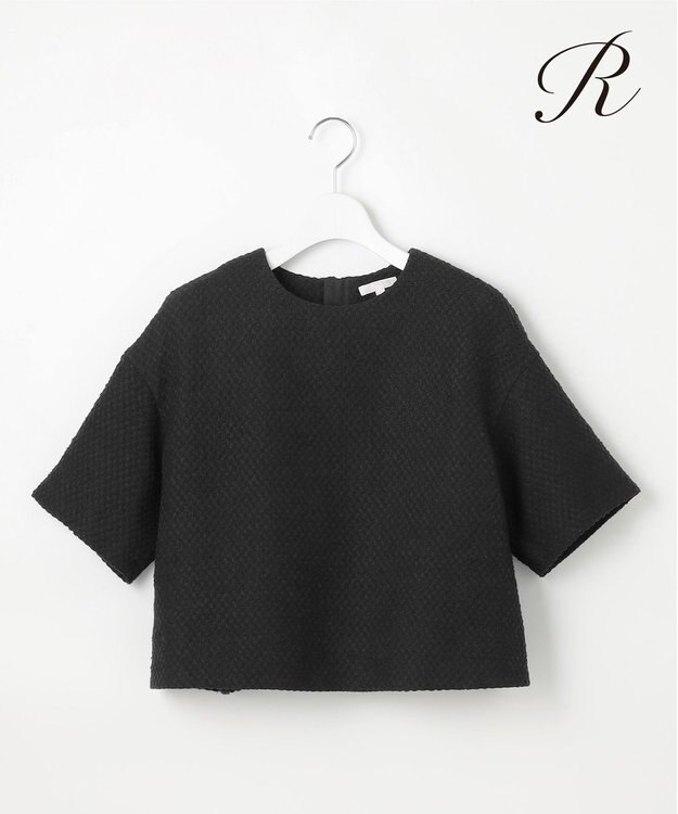 23区 【R(アール)】ジャカード ブラウス ブラック系