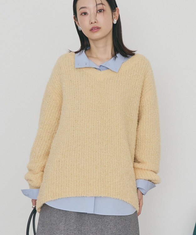 AMERICAN HOLIC ミニシャギーラメニットプルオーバー Orange