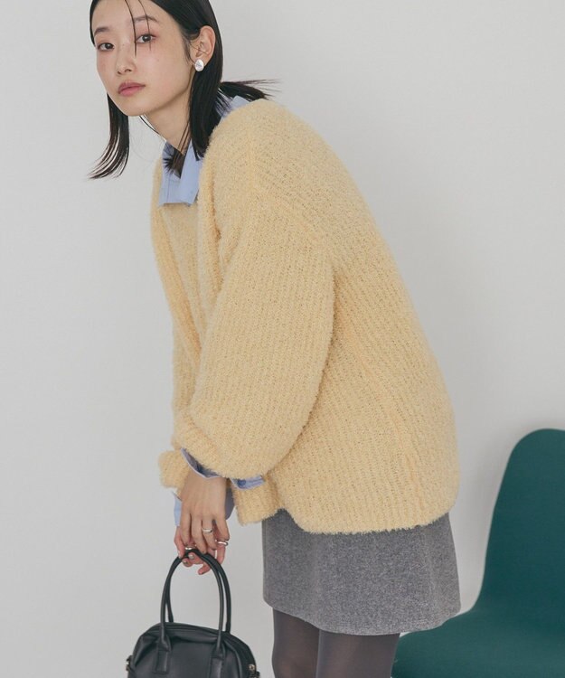 AMERICAN HOLIC ミニシャギーラメニットプルオーバー Orange