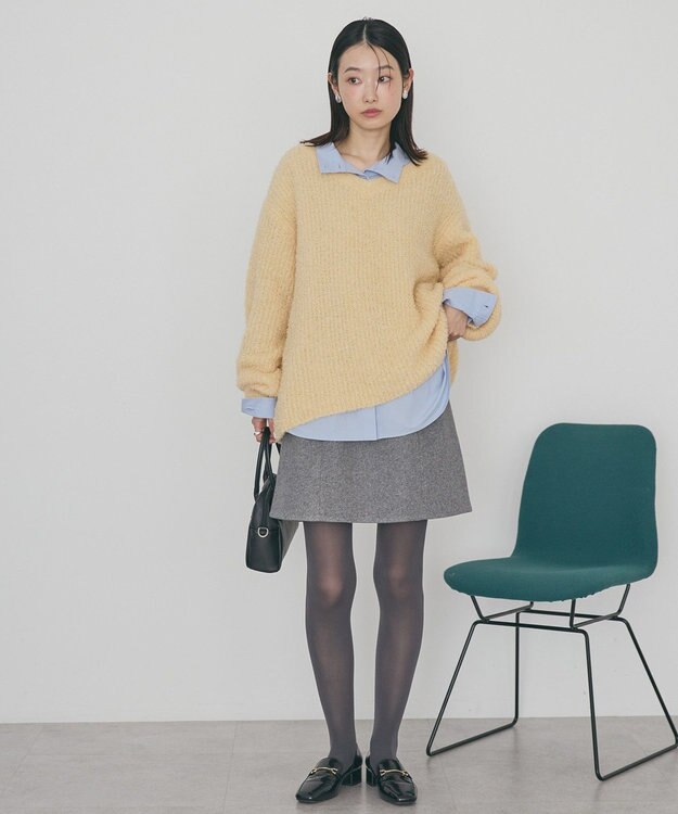 AMERICAN HOLIC ミニシャギーラメニットプルオーバー Orange