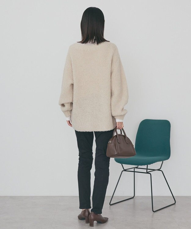 AMERICAN HOLIC ミニシャギーラメニットプルオーバー Ivory