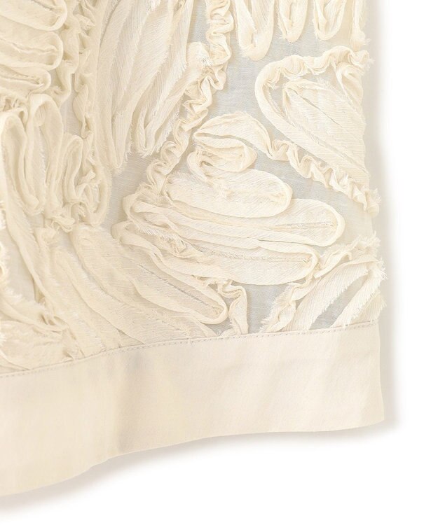 23区 L 【好評につき追加生産/洗える】リボンエンブロイダリー キャミソール ベージュ系