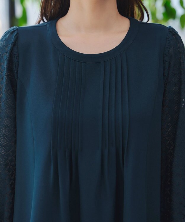 Tiaclasse レーススリーブワンピース グリーン