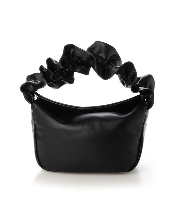 UNBILLION kakatoo フリルハンドルフラップショルダーバッグ ブラック