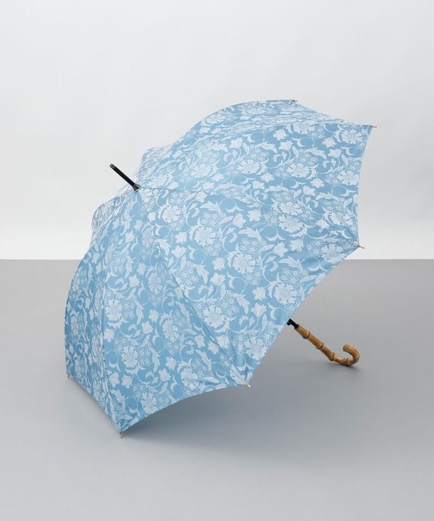 AURORA 【MACKINTOSH LONDON（マッキントッシュ ロンドン）】バイブリーフラワージャガード雨傘（長傘） ターコイズ
