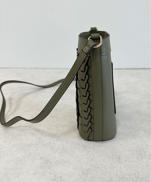 LA BAGAGERIE 【veganview】v piece mesh mini shoulder bag カーキ