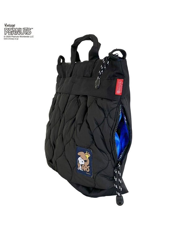 ROOTOTE 8456【スヌーピー】IP.A4アーキャトルワイド.パフ.ピーナッツ-0R 01：ブラック