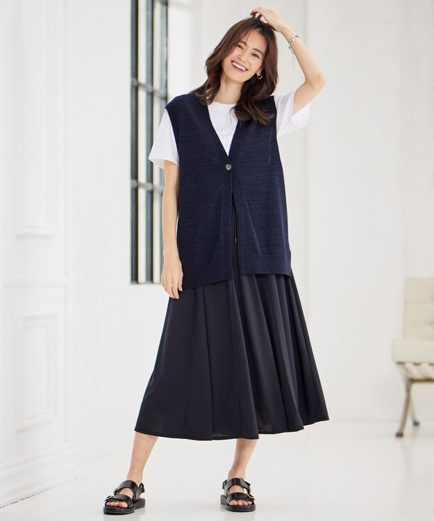 J.PRESS LADIES バック フォト Tシャツ ホワイト系