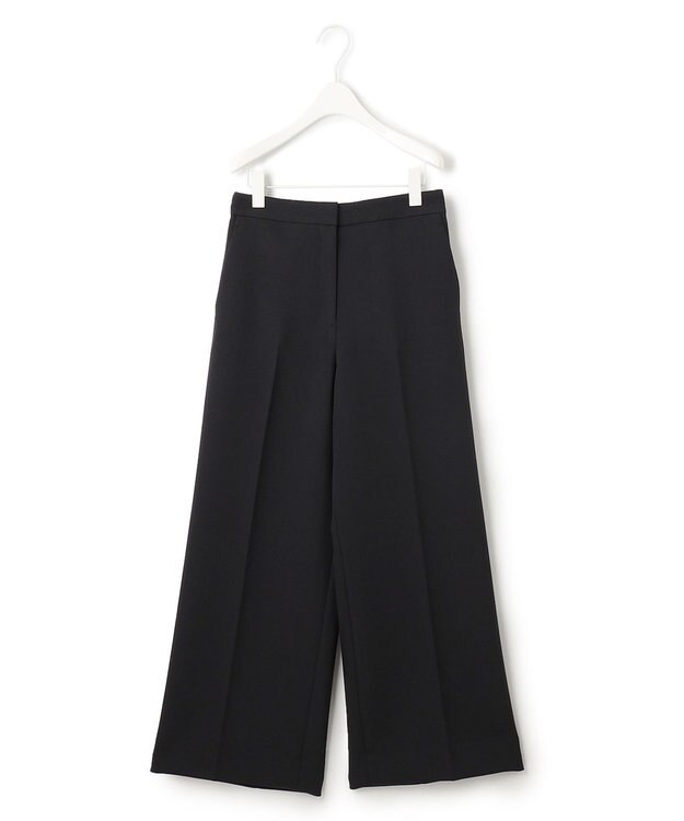 ICB 【洗える】トリプルクロスツイル ワイドパンツ ブラック系