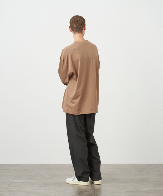 ATON COTTN LAWN | ワイドイージーパンツ - UNISEX CHARCOAL GRAY