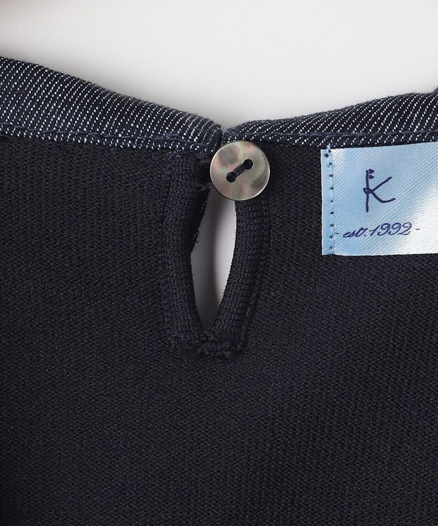 組曲 L 【組曲×setsuko sagittaire】襟付きプルオーバー ニット ネイビー系