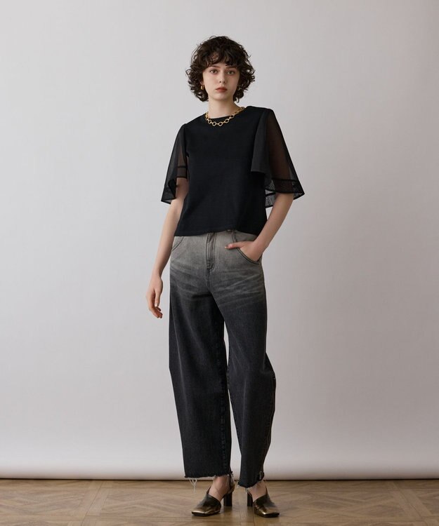 GRACE CONTINENTAL シアーケープカットトップ ブラック