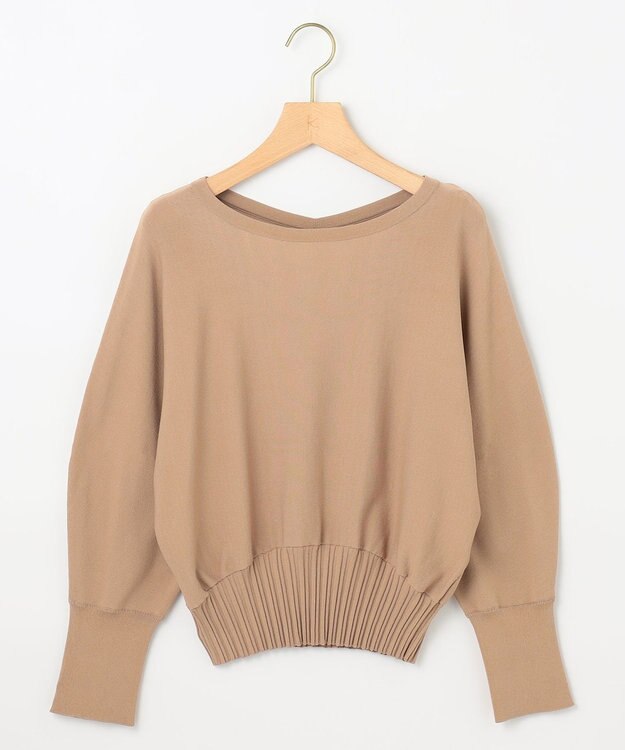 組曲 L 【5色展開・UVケア】スタイルアップ ドルマンスリーブ ニット キャメルベージュ系