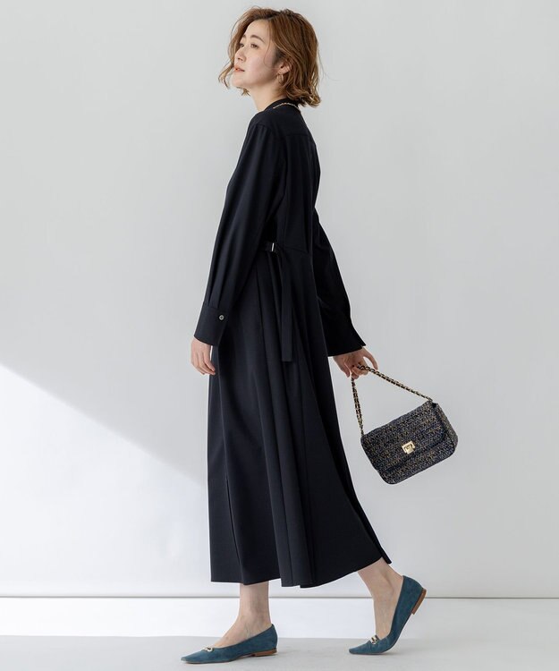 23区 GIOLICA ツイード ショルダーバッグ ブルー×ベージュ