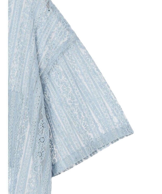 earth music&ecology フラワーレースシャツ Sax