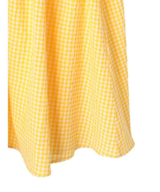 earth music&ecology ギンガムチェックマーメイドスカート Orange