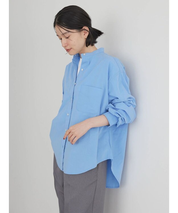 AMERICAN HOLIC 綿ブロードＢＩＧシャツ Sax