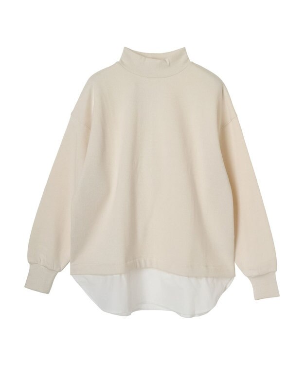 Green Parks 裏起毛ドッキングチュニック Off White