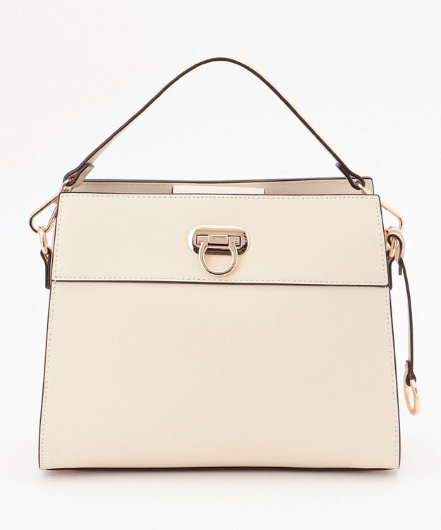 組曲 スクエアショルダー バッグ アイボリー系