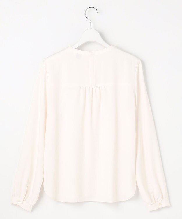 J.PRESS LADIES S ヌーディスバックサテン ブラウス アイボリー系