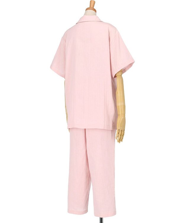 ワコール／睡眠科学 パジャマ 5分袖 半袖 9分丈 綿100%(天綿)(本体) レディース YDT144 睡眠科学／ワコール ピンク