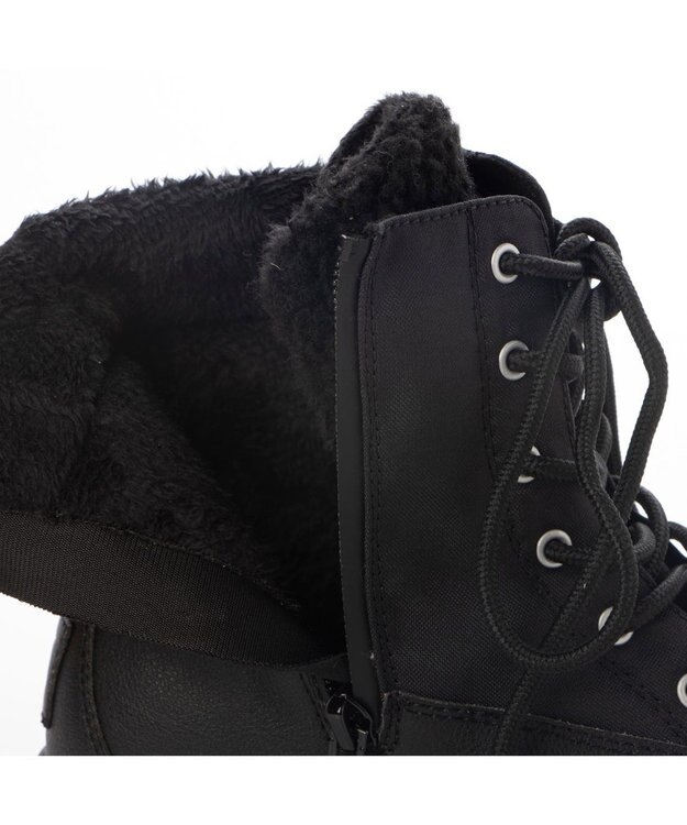 ing <ing>【レイン・スノー対応】レースアップスニーカーブーツ ブラック