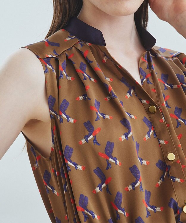 GRACE CONTINENTAL ナイトparisブラウス カーキ